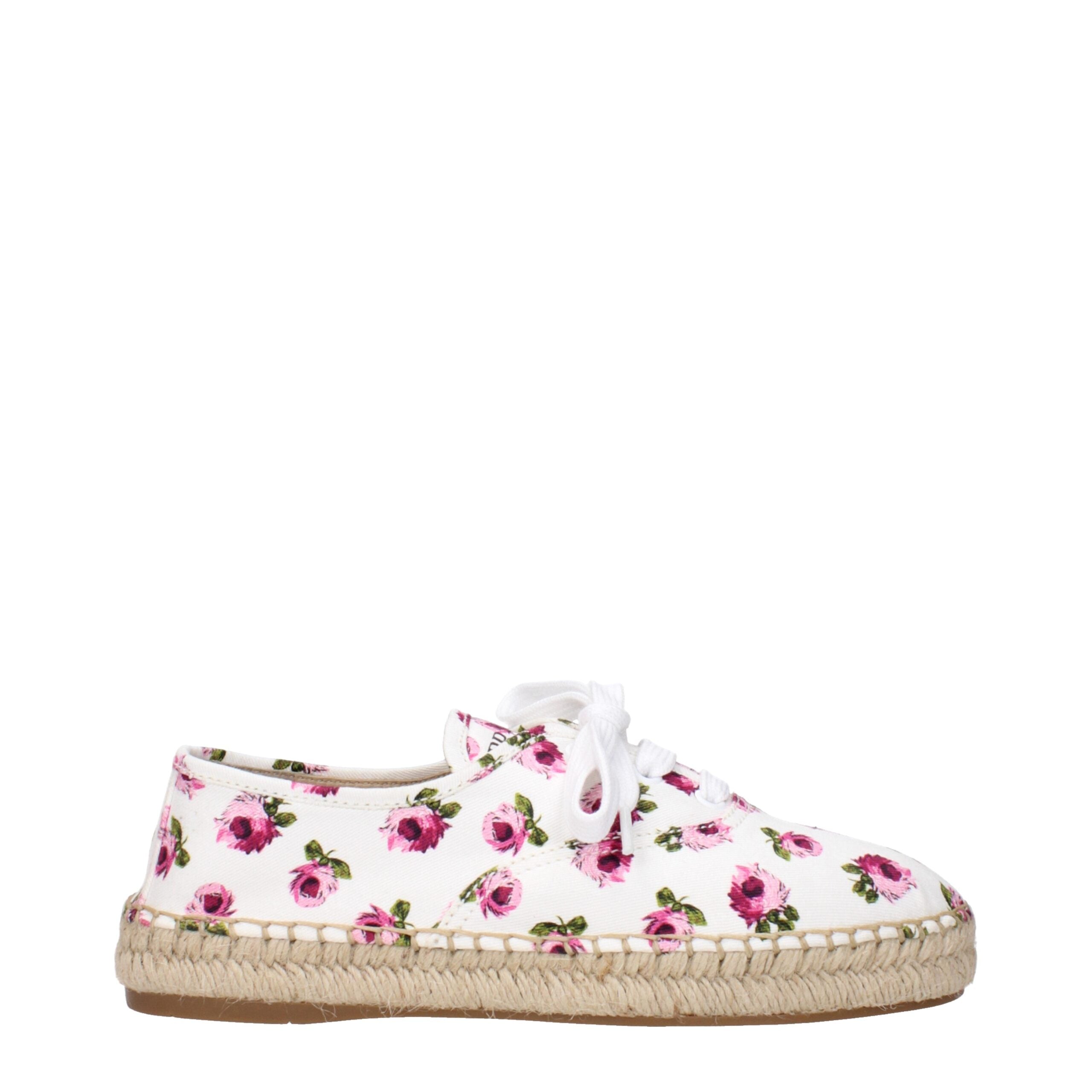 Prada White Fabric Espadrille